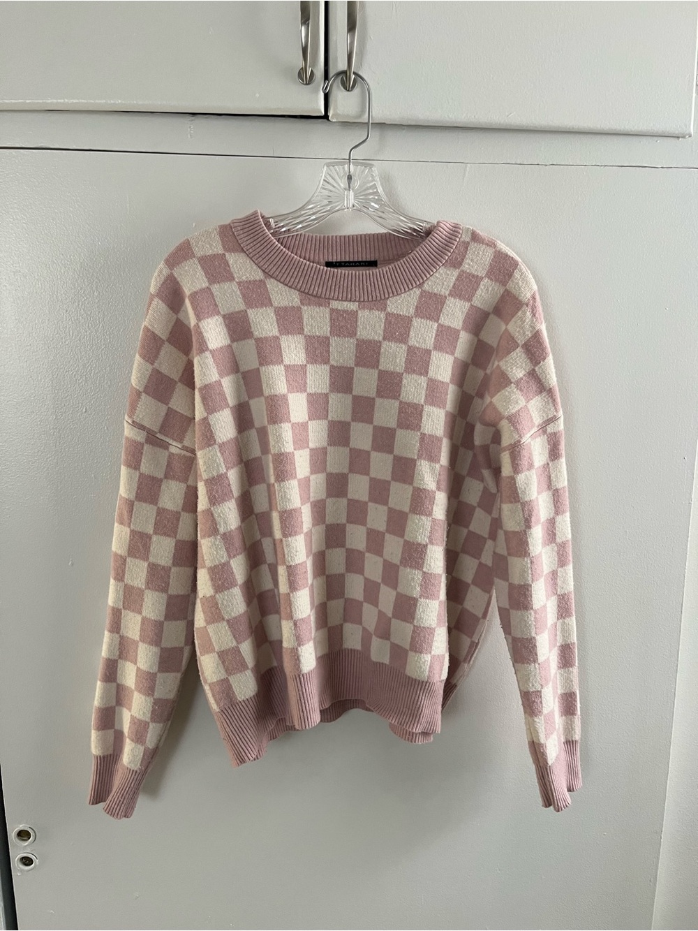 Tahari Sweater Pink and White Size M
